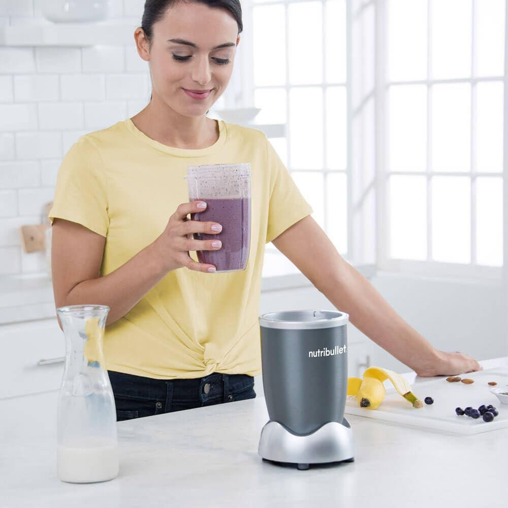New NutriBullet 8 - Piece High - Speed Blender/Mixer System (Gray) - Kidsy
