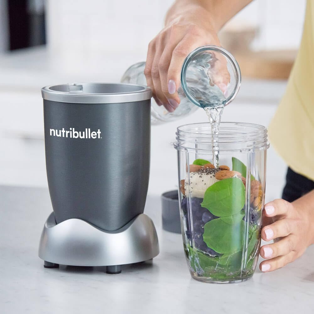 New NutriBullet 8 - Piece High - Speed Blender/Mixer System (Gray) - Kidsy