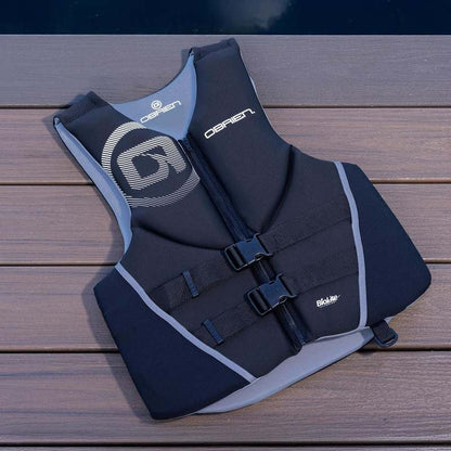 New O'Brien Men's Traditional Neoprene USCGA Life Jacket (Black) - Kidsy