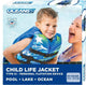 New Oceans 7 US Coast Guard Approved Life Jacket for Infant Kids Youth Type II & III(Blue/White - Childs) - Kidsy