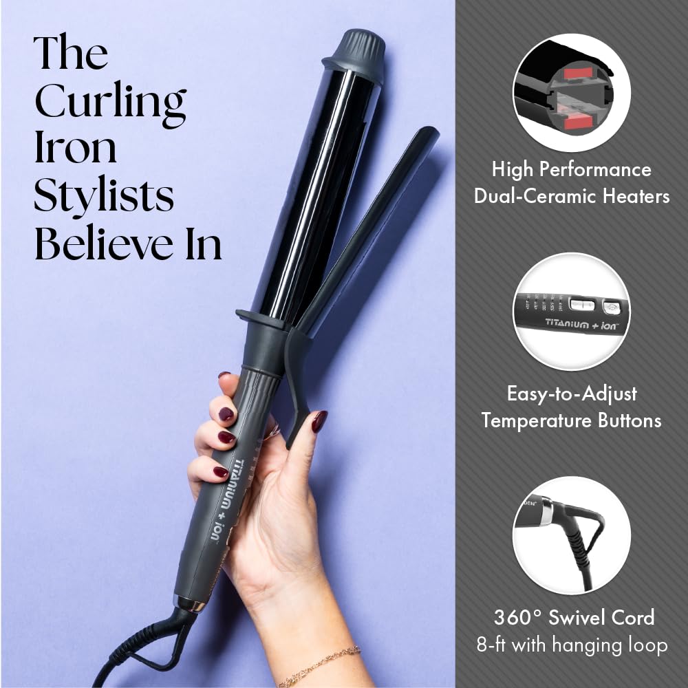 New Olivia Garden Titanium + Ion High Performance Professional Curling Iron - Kidsy