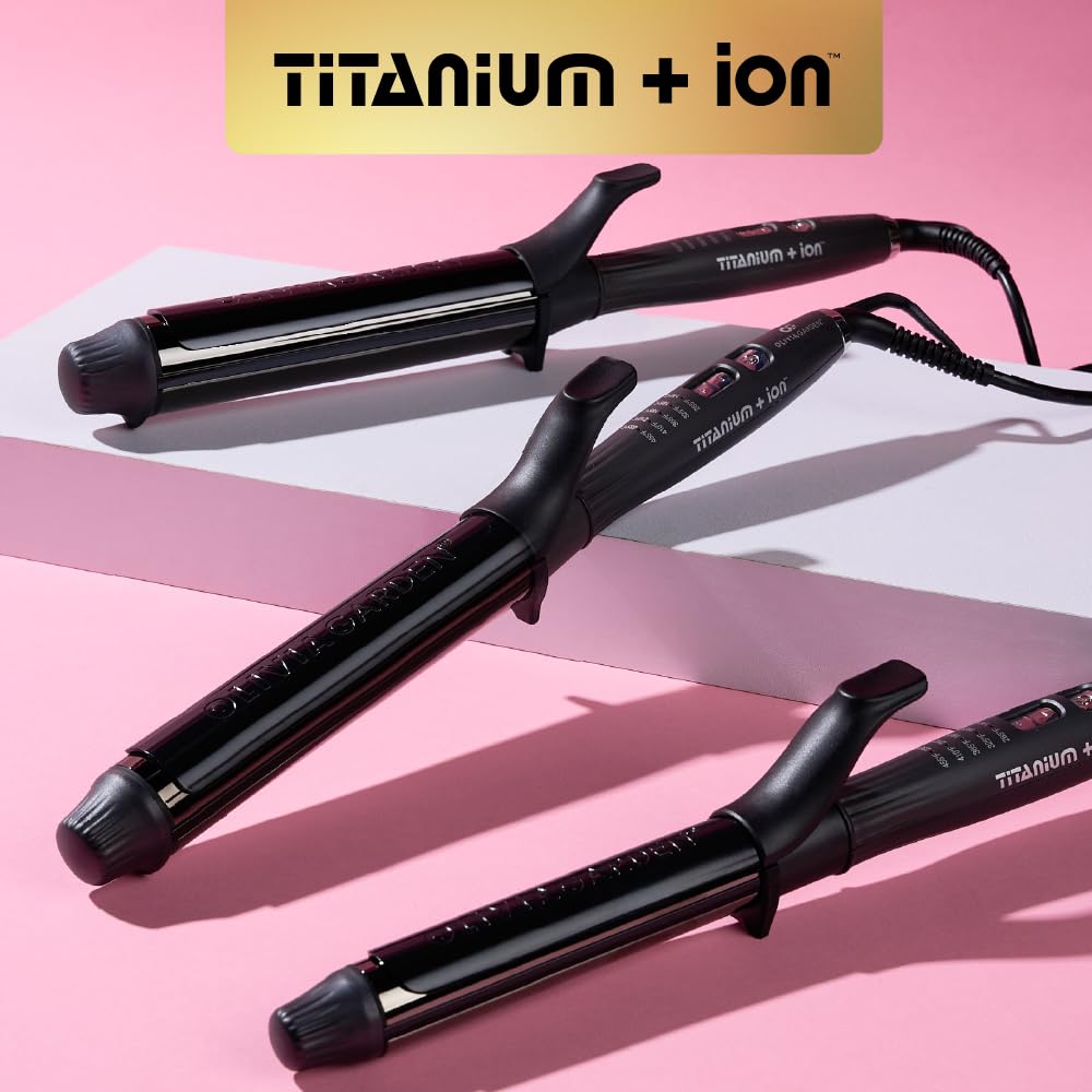 New Olivia Garden Titanium + Ion High Performance Professional Curling Iron - Kidsy