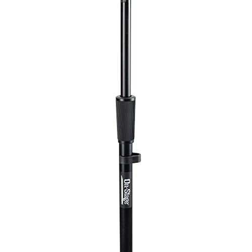 New On - Stage MS9701B+ Heavy - Duty Euro - Boom Mic Stand ,5/8″ - 27 Threading (Black) - Kidsy