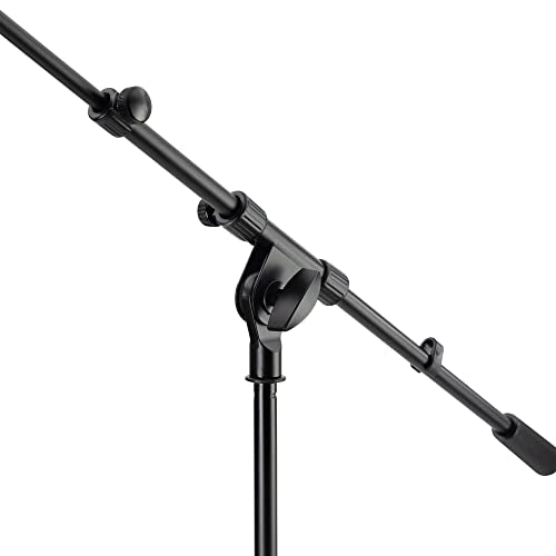 New On - Stage MS9701B+ Heavy - Duty Euro - Boom Mic Stand ,5/8″ - 27 Threading (Black) - Kidsy