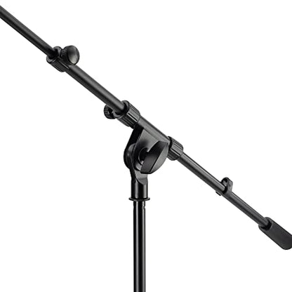 New On - Stage MS9701B+ Heavy - Duty Euro - Boom Mic Stand ,5/8″ - 27 Threading (Black) - Kidsy