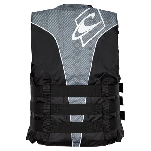 New O'Neill Wetsuits Men's Superlite USCG Life Vest 4XL (Black/Black/Smoke White) - Kidsy