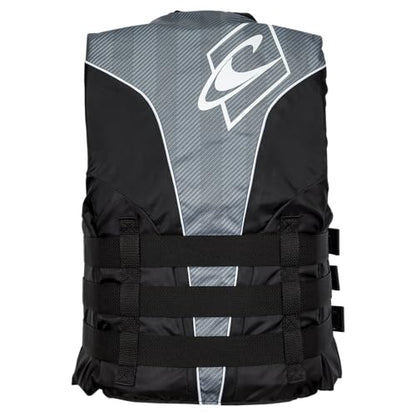 New O'Neill Wetsuits Men's Superlite USCG Life Vest 4XL (Black/Black/Smoke White) - Kidsy