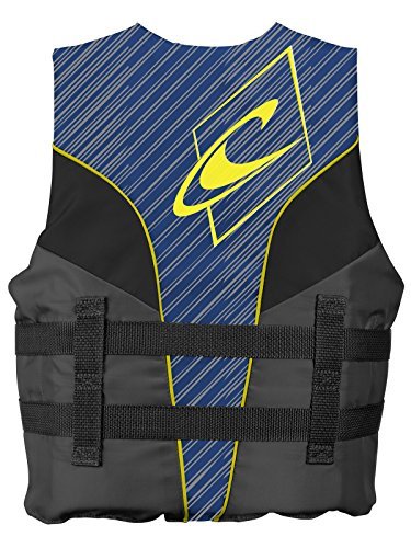 New O'Neill Youth Superlite USCG Life Vest 1 Size (Pacific/Smoke/Black:Yellow) - Kidsy
