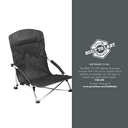 New ONIVA Tranquility Low Beach Chair with Carry Bag (Black) - Kidsy