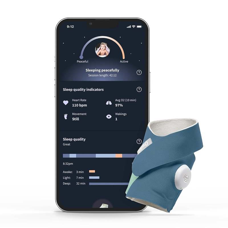 New Owlet Dream Sock Smart Baby Monitor – Bedtime Blue - Kidsy