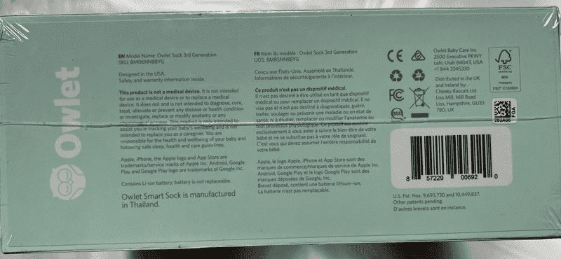 New Owlet Smart Sock 3rd Generation Baby Monitor (Mint) - Kidsy