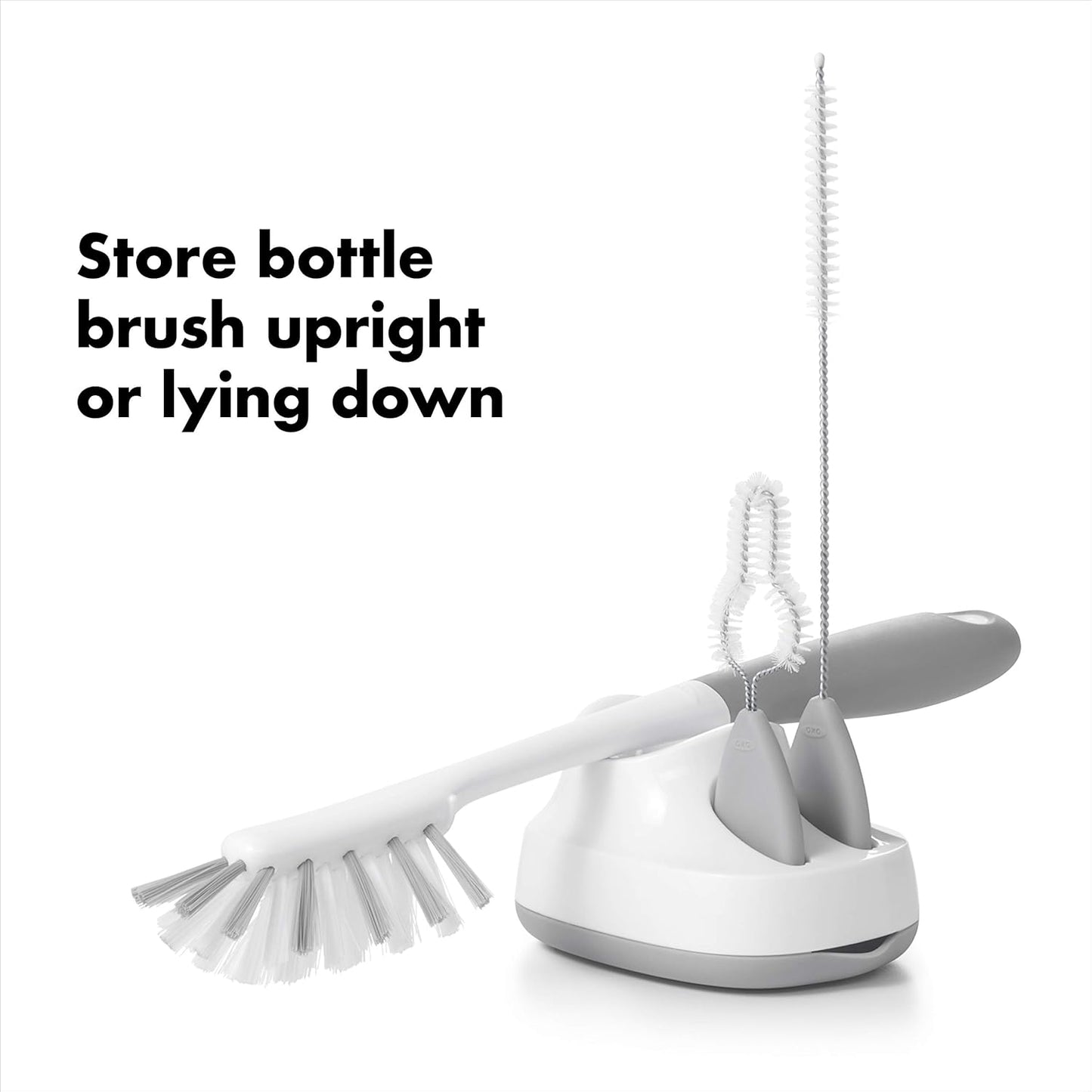 New OXO Tot Water Bottle and Straw Cup Cleaning Set Brush Set (Gray) - Kidsy