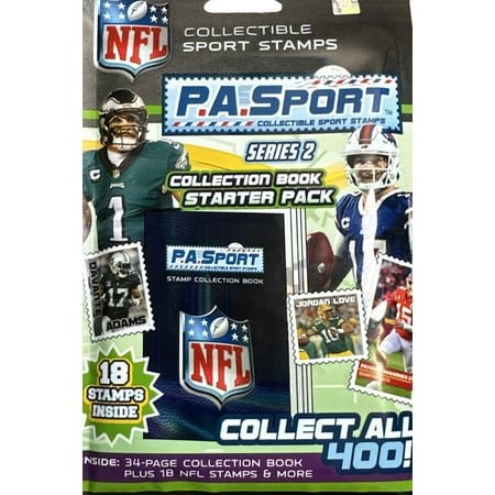 New P.A. Sport NFL Stamp Collectible Book Series 2 Starter Pack 18 Stamps - Kidsy