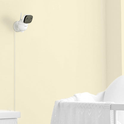 New Panasonic Baby Monitor with Camera and Audio, 3.5” Color Video - 1 Camera - KX - HN4101W (White) - Kidsy