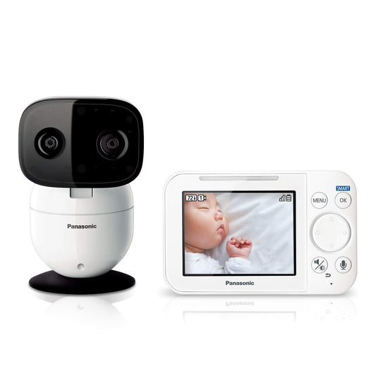 New Panasonic Baby Monitor with Camera and Audio, 3.5” Color Video - 1 Camera - KX - HN4101W (White) - Kidsy