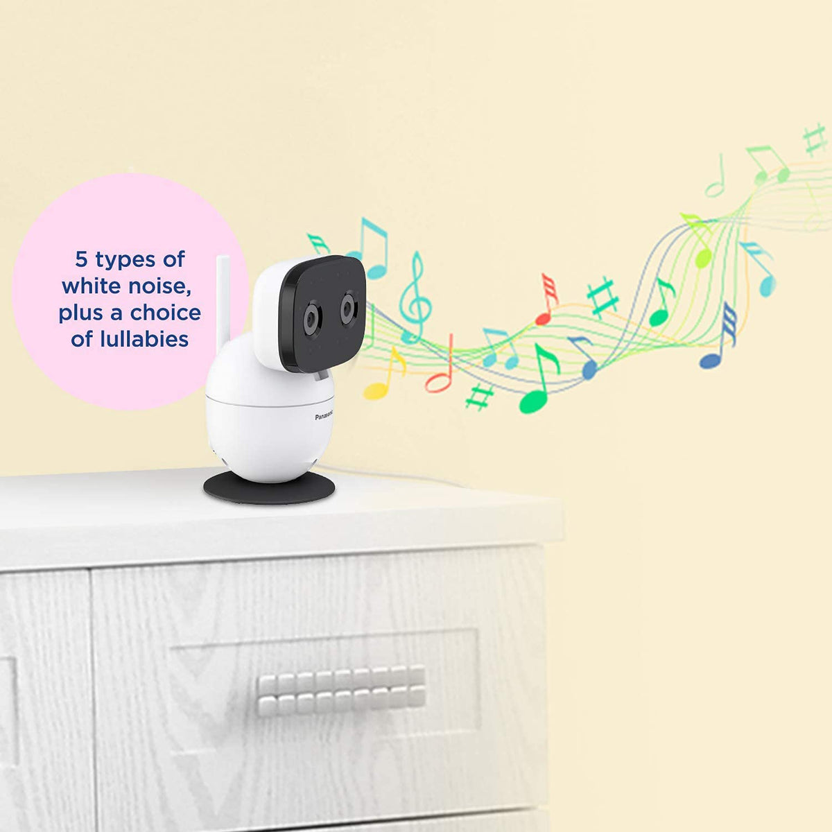 New Panasonic Baby Monitor with Camera and Audio, 3.5” Color Video - 1 Camera - KX - HN4101W (White) - Kidsy
