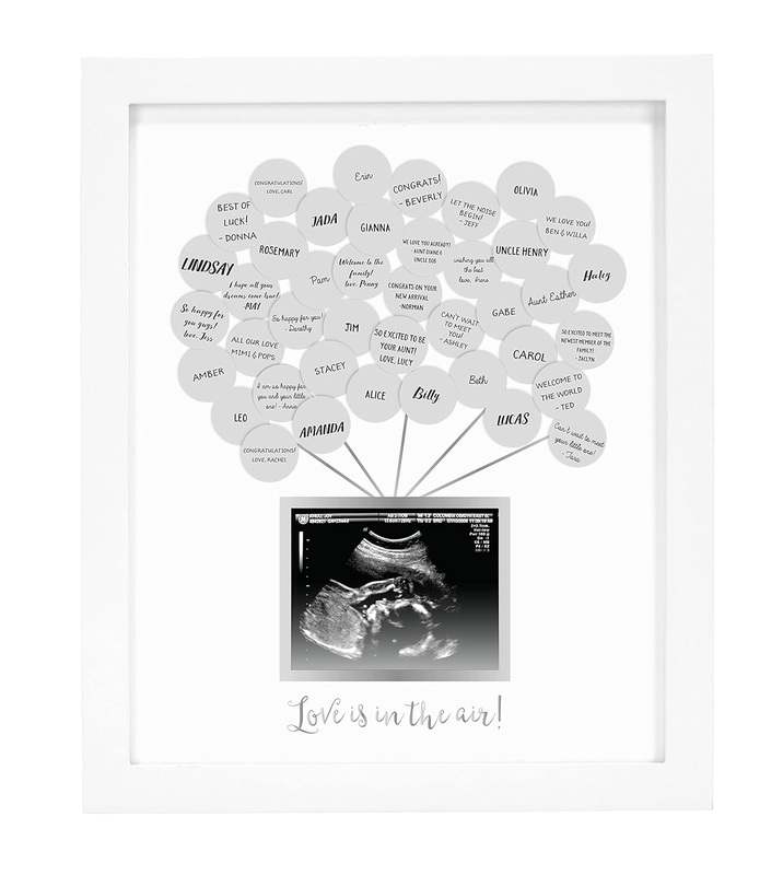 New Pearhead Baby Shower Signature Guest Book & Sonogram Keepsake Photo Frame (Balloon Token Frame) - Kidsy