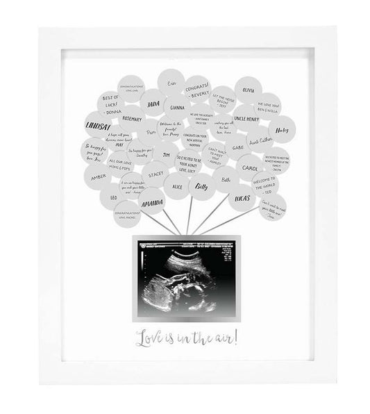 New Pearhead Baby Shower Signature Guest Book & Sonogram Keepsake Photo Frame (Balloon Token Frame) - Kidsy
