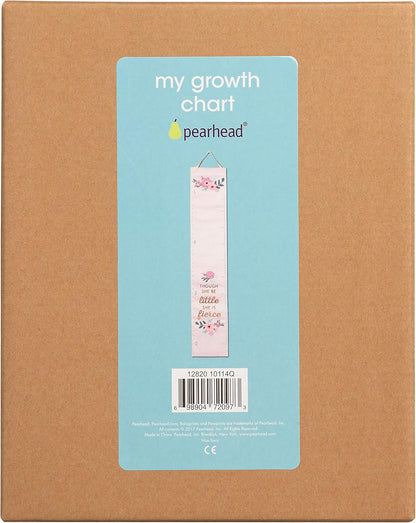 New Pearhead Floral Wall Growth Chart for Girls - Kidsy