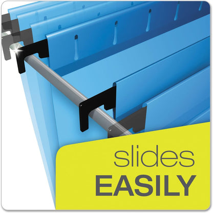 New Pendaflex SureHook Reinforced Hanging Folders, Letter Size Sheets, (6152 1/5 BLU), 13 x 2.81 x 9.56 inches (Blue) - Kidsy