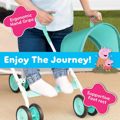New Peppa Pig Umbrella Stroller for Toddlers (Blue, Green) - Kidsy
