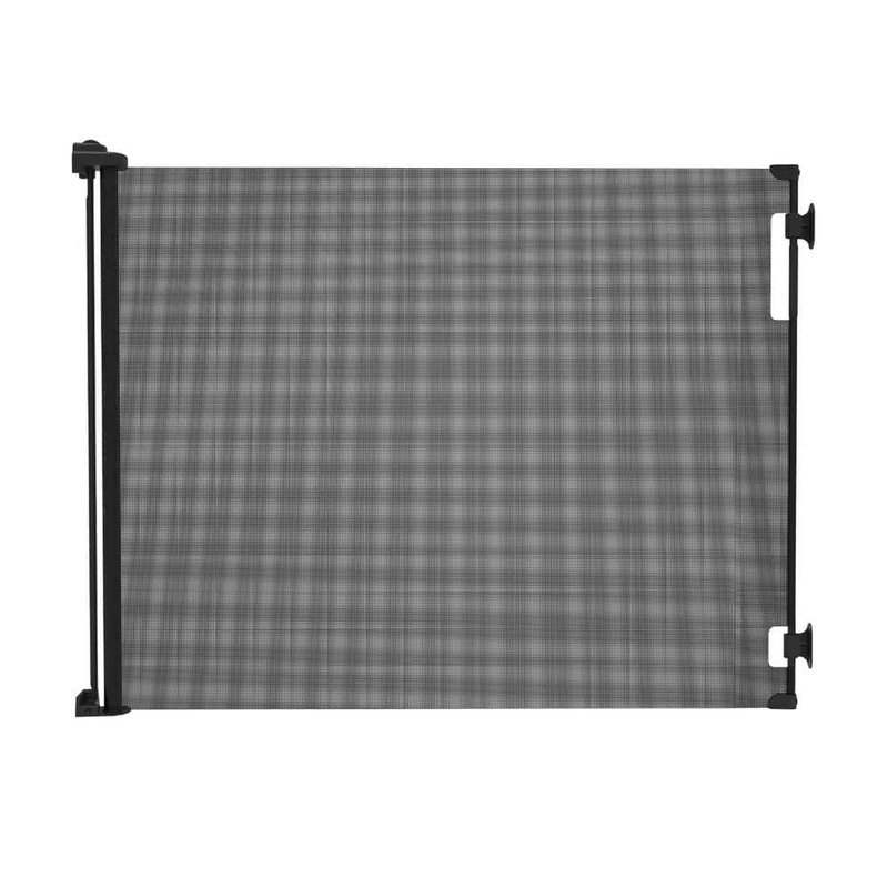 New Perma Child Safety 71 in. W x 41 in. H Retractable Baby Gate (Black) - Kidsy