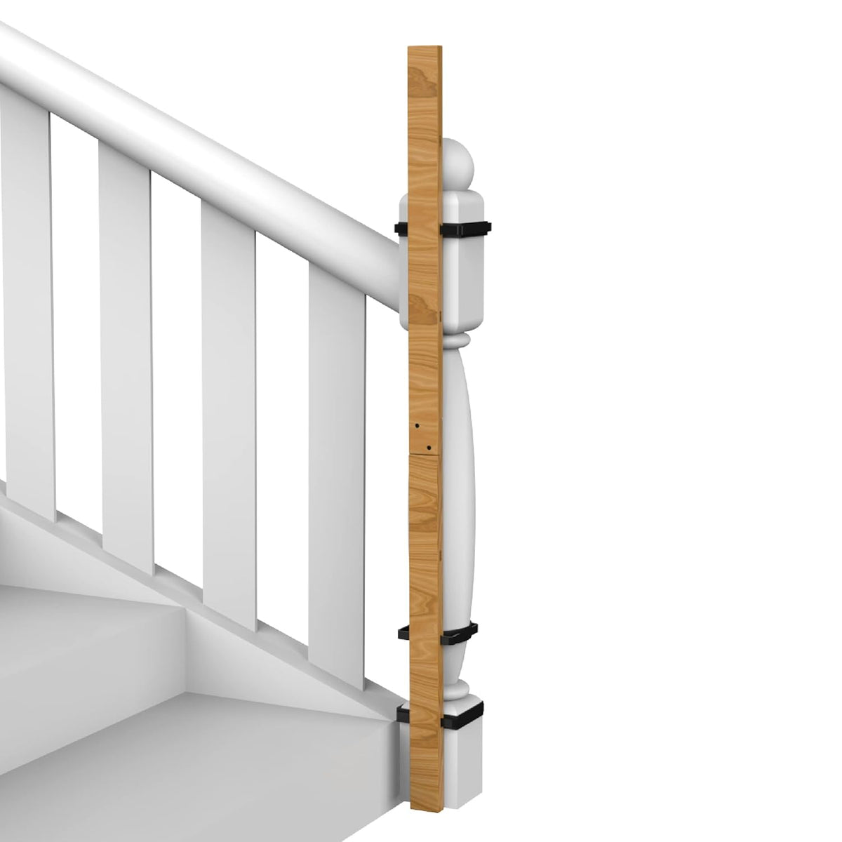 New Perma Child Safety Extra Tall Universal Banister Adapter Kit for Pressure and Hardware Mounted Baby Gates up to 42" Tall - Kidsy