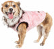 New Pet Life 45PKLG Luxe Pinkachew Charming Designer Mink Fur Dog Coat Jacket, Light Pink - Large - Kidsy