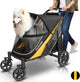 New Petbobi Dog Stroller for Large Medium Dogs up to 80 lbs (Black & Yellow) - Kidsy