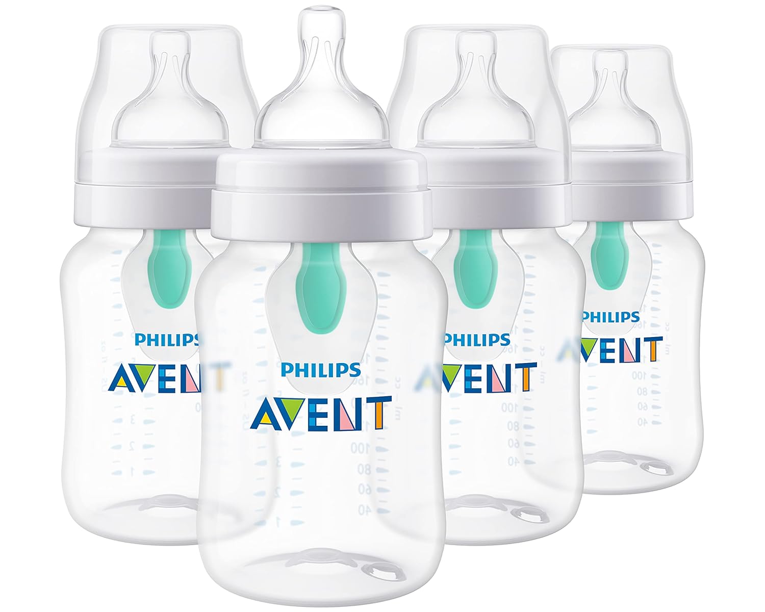 New Philips Avent Anti - Colic Baby Bottle with AirFree Vent 9oz (Clear) - Kidsy