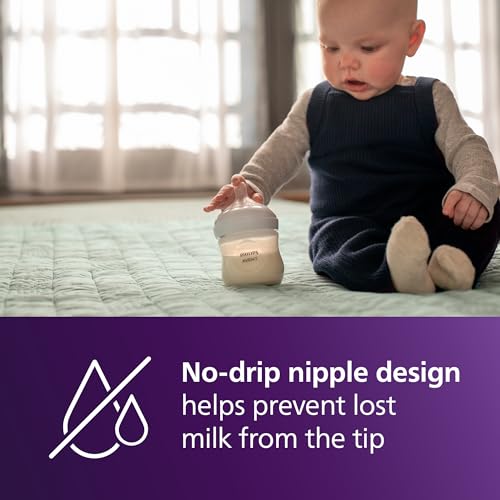New Philips Avent Natural Baby Bottles, 4 oz - SCY900/02 (2 - Pack) - Kidsy