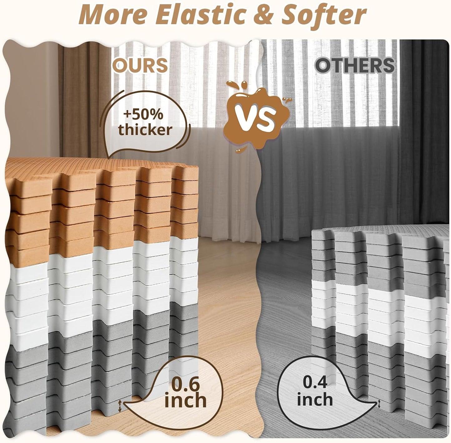 New PIGLOG 36Pcs Baby Play Mat for Floor (Classic) - Kidsy