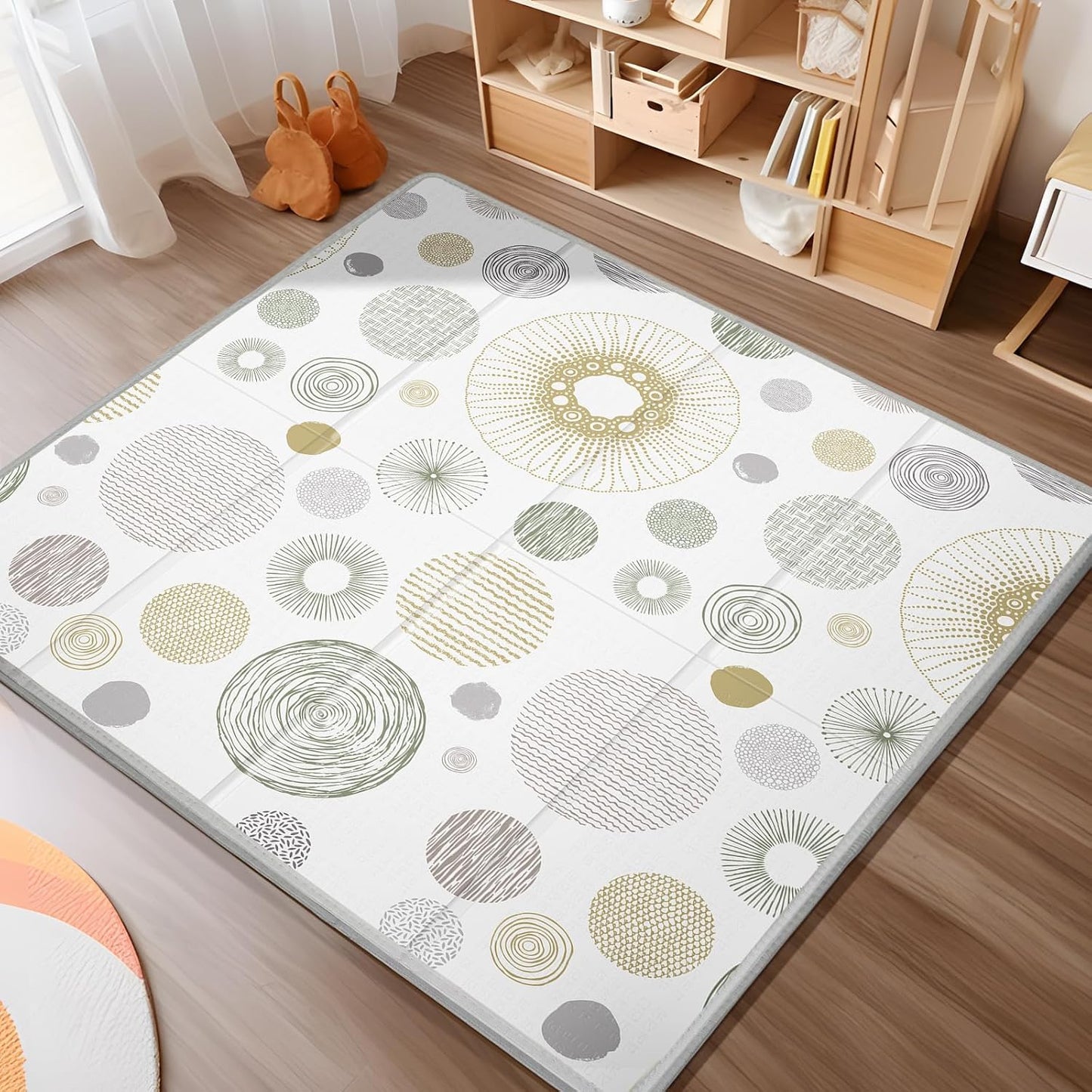 New PIGLOG Baby Play Mat for Floor (59''x 59''Playpen, Circle) - Kidsy