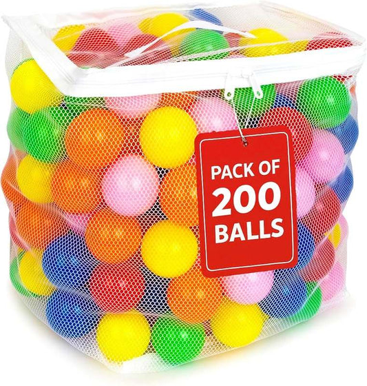 New Play Balls for Ball Pit 200 Balls (Assorted Colors) - Kidsy