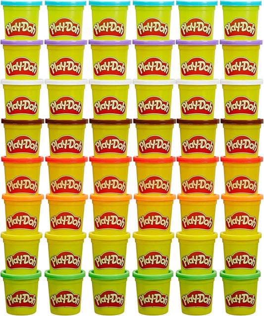 New Play Doh 48 Pack Modeling Compound 3 Ounce Cans - Ages 2+ Years - Kidsy