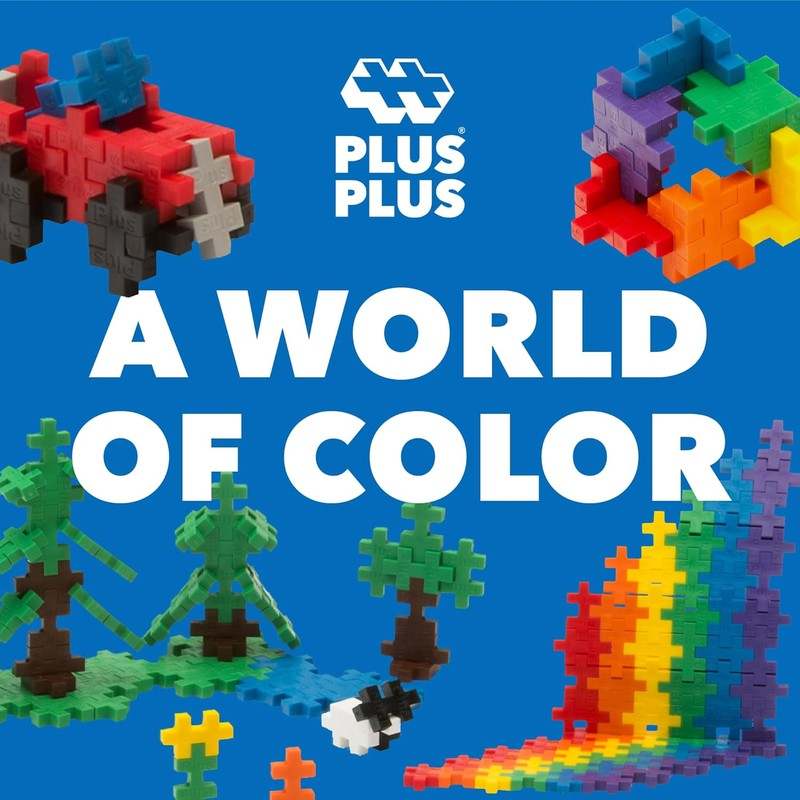 New PLUS PLUS Open Play Set 1200 Piece Construction Building Stem Toy Interlocking Mini Puzzle Blocks - Kidsy
