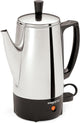 New Presto 6 - Cup Stainless - Steel Coffee Percolator (Silver) - Kidsy