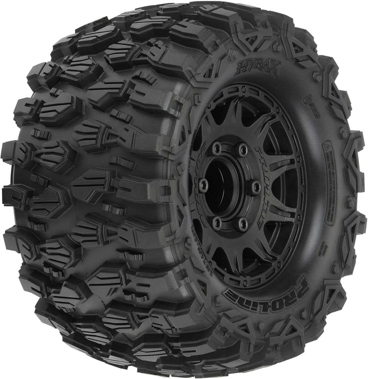 New Pro - Line Racing Hyrax 2.8 Tires Mounted 6x30 Stampede F/R (Black) - Kidsy