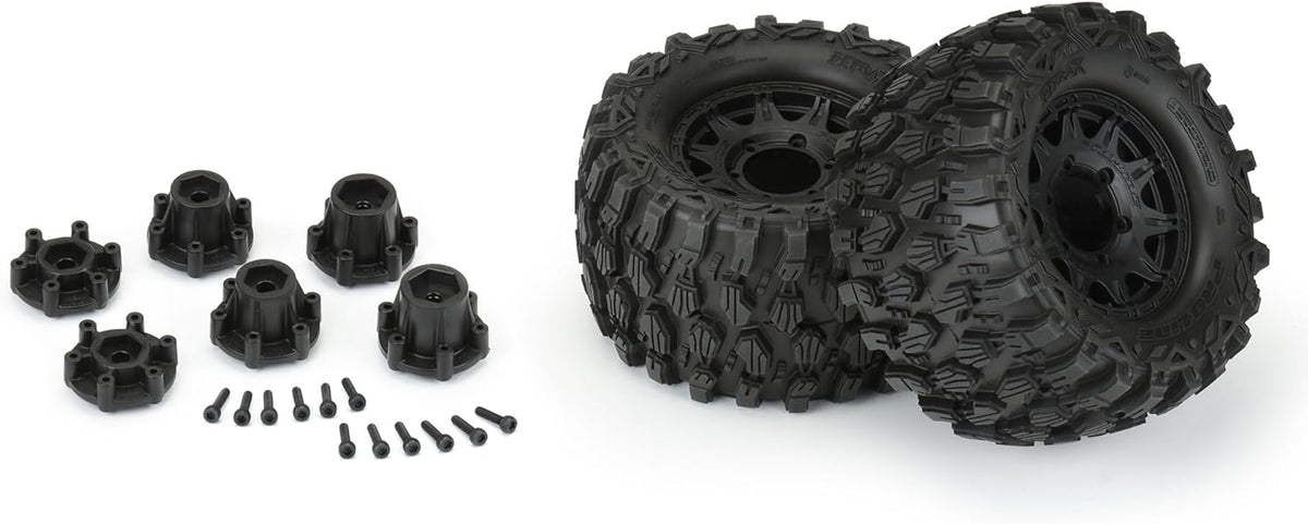 New Pro - Line Racing Hyrax 2.8 Tires Mounted 6x30 Stampede F/R (Black) - Kidsy