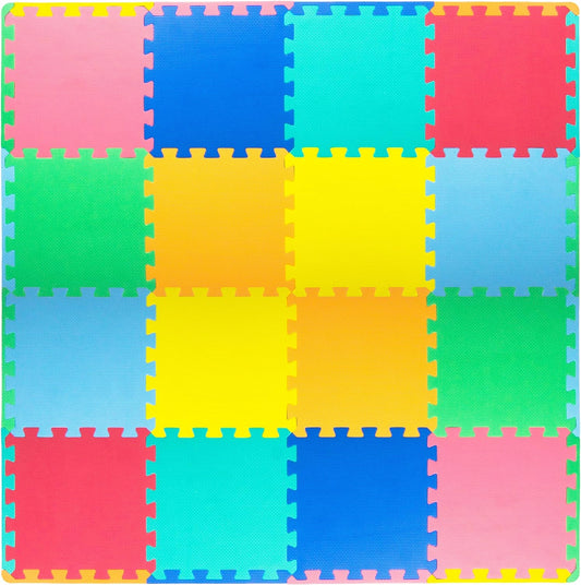 New ProSource Foam Puzzle Floor Play Mat 16 Tiles - Kidsy