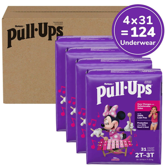 New Pull - Ups Girls' Learning Designs Training Pants (Size 2T - 3T, 124ct, Disney) - Kidsy