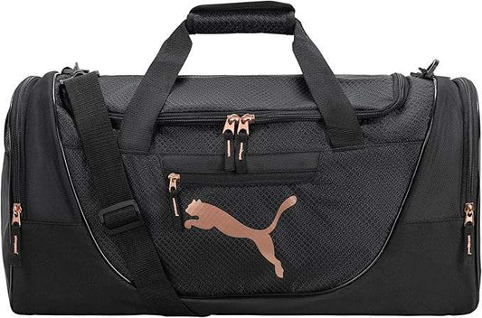 New PUMA Women's Evercat Candidate Duffel Bags (Black/Rose Gold) - Kidsy