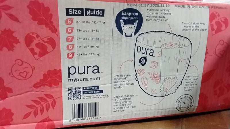 New Pura 360° Stretch Diaper Pants Size 9, 48+ lbs - 45 Count - Kidsy