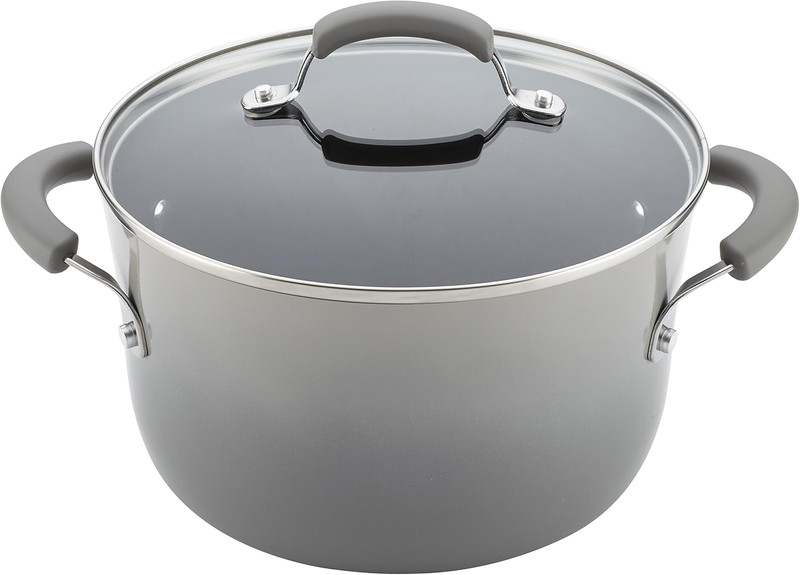 New Rachael Ray Brights Nonstick Cookware Pots and Pans Set, 14 Piece (Sea Salt Gray) - Kidsy