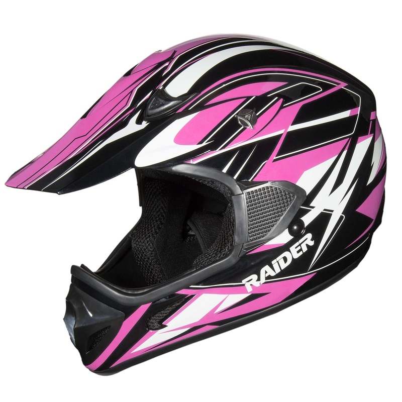 New Raider RX1 Adult MX Off - Road Helmet (Pink / Medium) - Kidsy