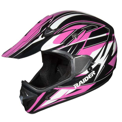 New Raider RX1 Adult MX Off - Road Helmet (Pink / Medium) - Kidsy