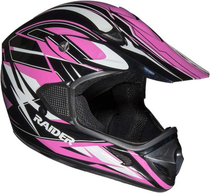 New Raider RX1 Adult MX Off - Road Helmet (Pink / Medium) - Kidsy