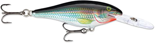 New Rapala Shad Rap Crankbait, Hard Bait Lure, Bass Walleye and Pike Fishing Lure, Classic Tight Wiggle, 2 - 3/4", Holographic Shiner - Kidsy