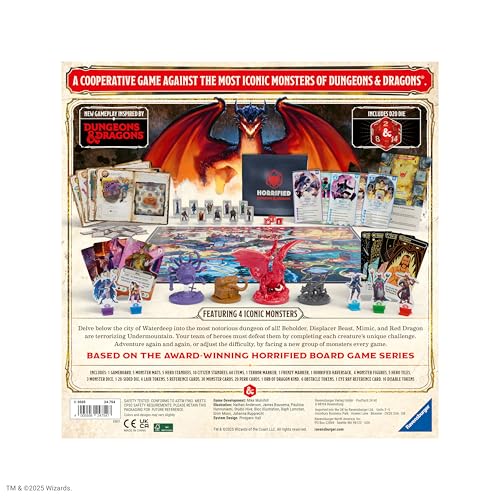 New Ravensburger Horrified: Dungeons & Dragons Cooperative Strategy Board Game - Kidsy