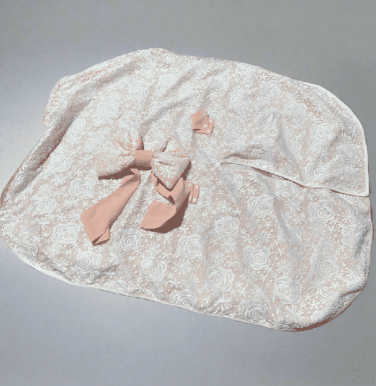 New Razee Baby Carseat Canopy Cover with Bow (Pink) - Kidsy